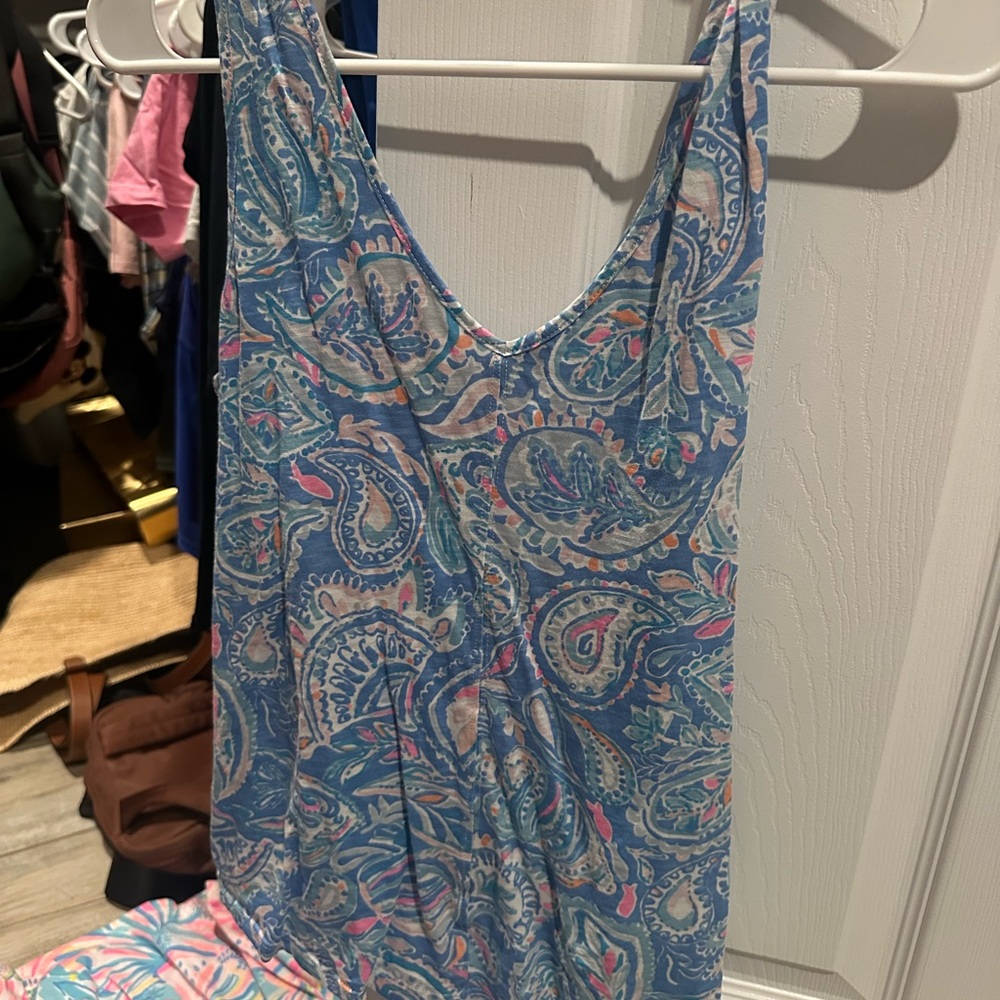 Lily Pulitzer blue and Pink Paisley Dress